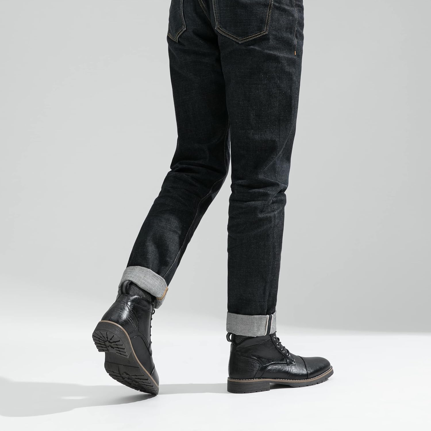 Vostey Men's Motorcycle Boots Combat Casual Dress Boot for Men : Clothing, Shoes & Jewelry