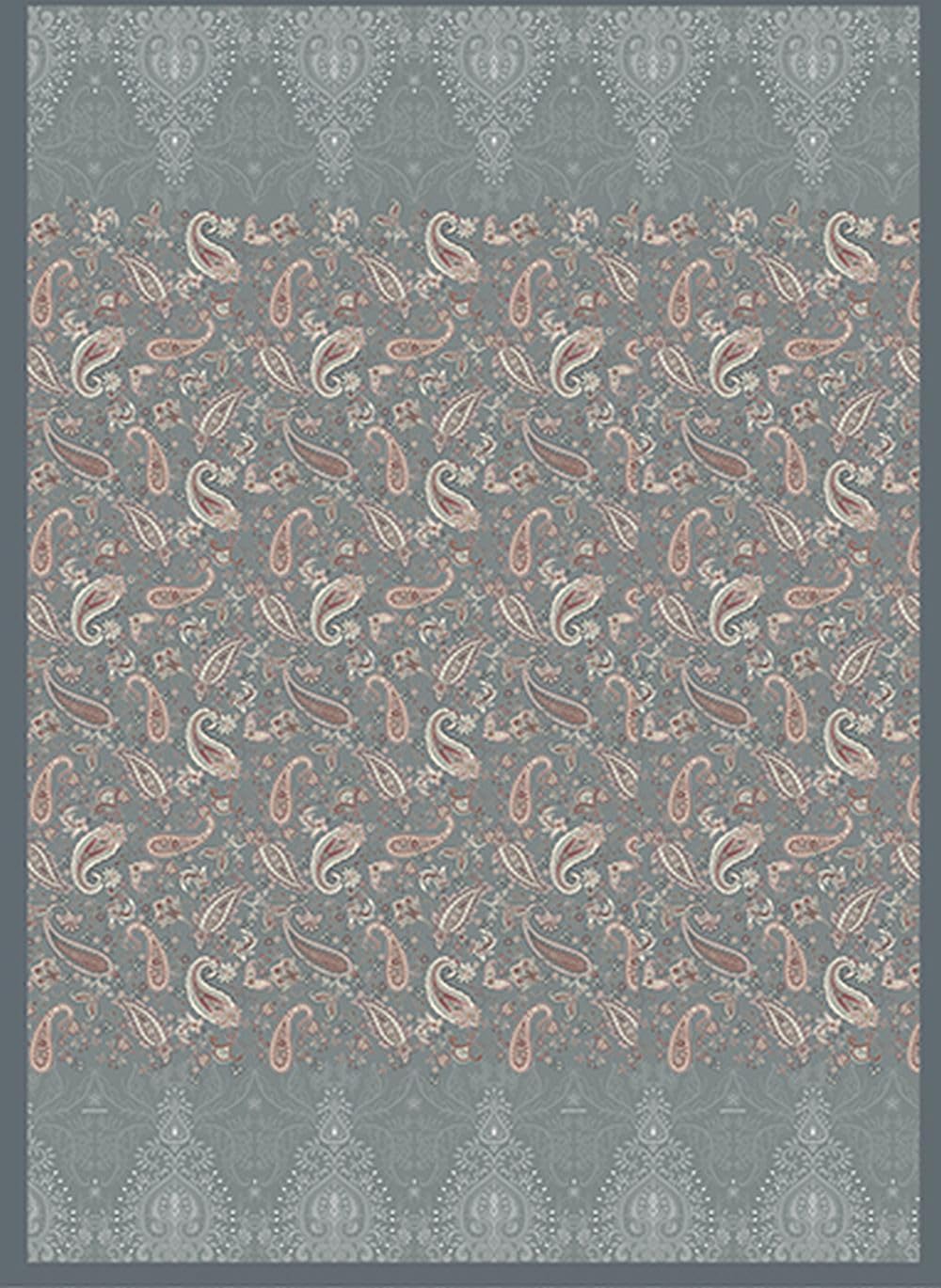 Bassetti Monnalisa 9333455 Plaid Made of 100% Cotton in Grey G1, Dimensions: 240 x 250 cm