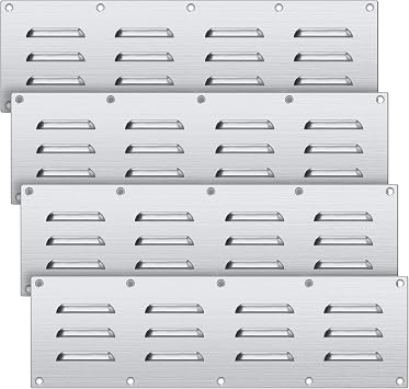 Vents for Outdoor Kitchen, BBQ Venting Panel for Grill Accessory, 4 Pack