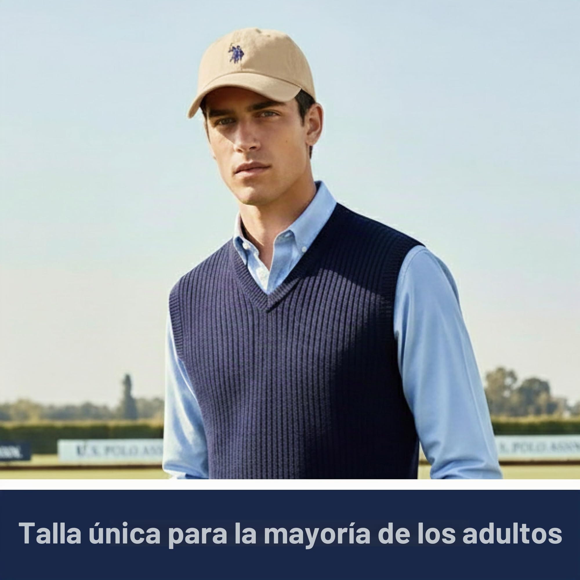 U.S. Polo Assn. Gorra de béisbol pequeña con logotipo de pony, 100 % algodón, gorra ajustable