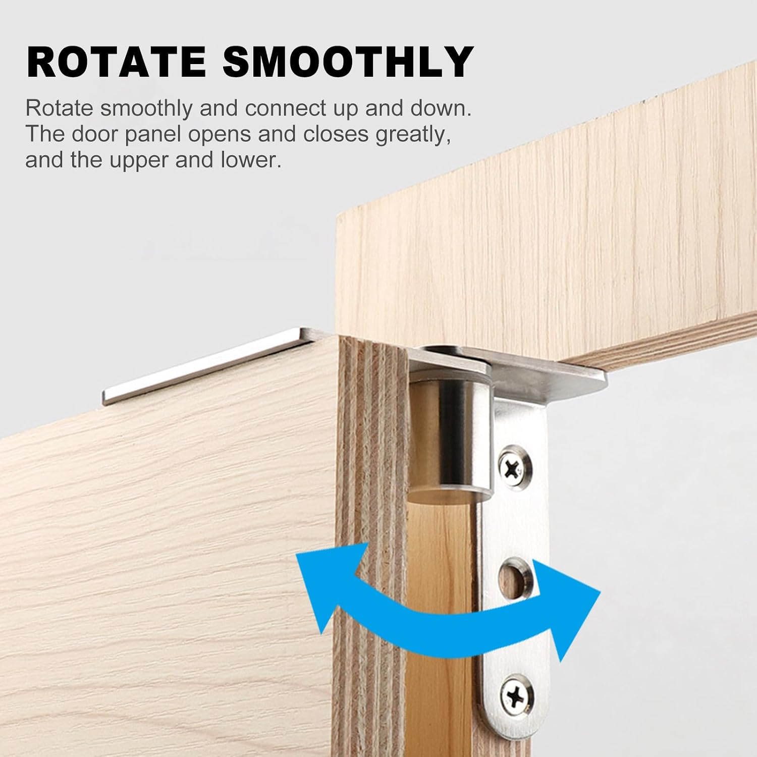Heavy Duty Stainless Steel Concealed Door Hinge, 2pcs Cabinet and Window Pivot Hinges for Home and Furniture Installation