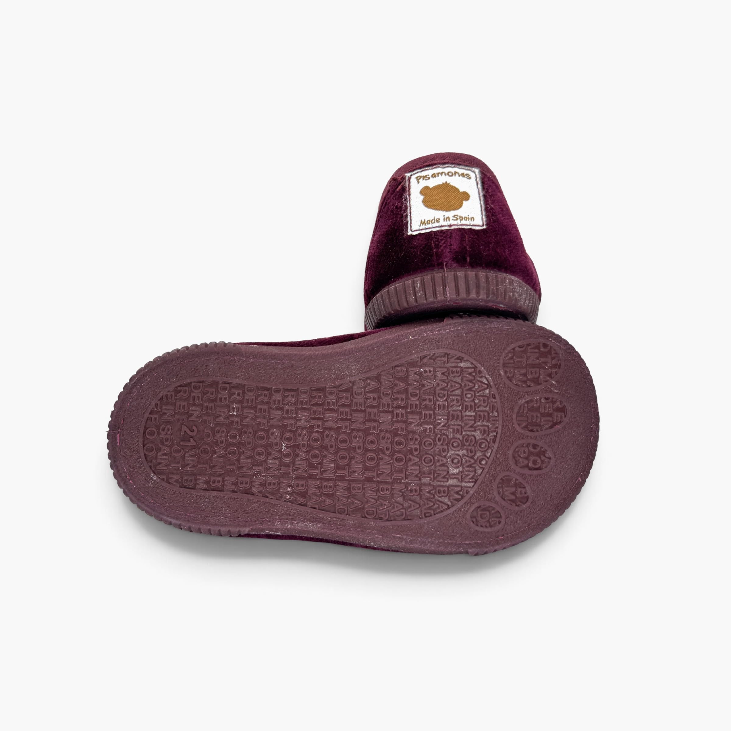 Pisamonas Scarpe Occhio di Bue Barefoot Velluto Punta Gomma