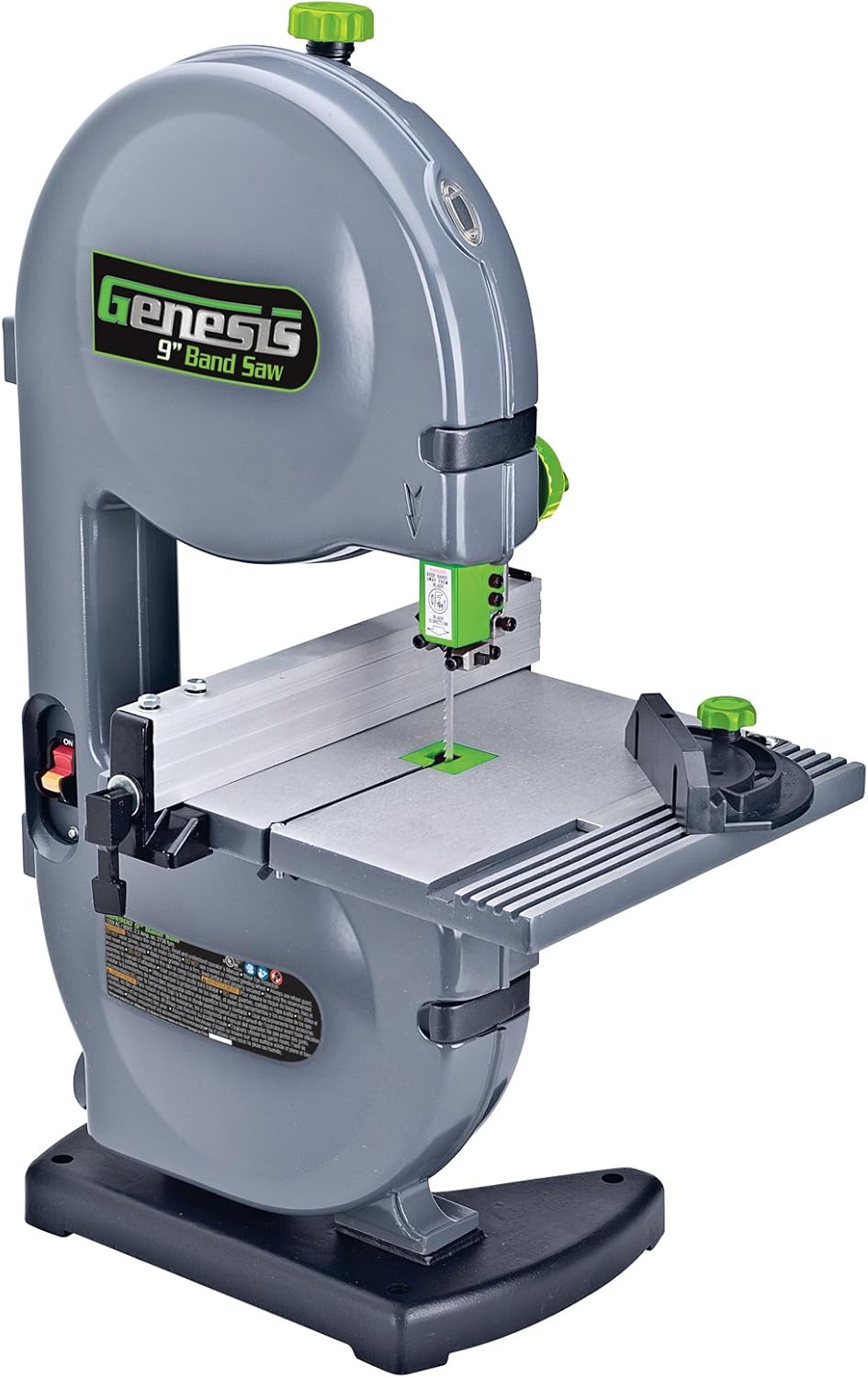 Genesis GBS900 9" 2.2 Amp Band Saw with Dust Port, Tilt Table, Miter Gauge, and Rip Fence