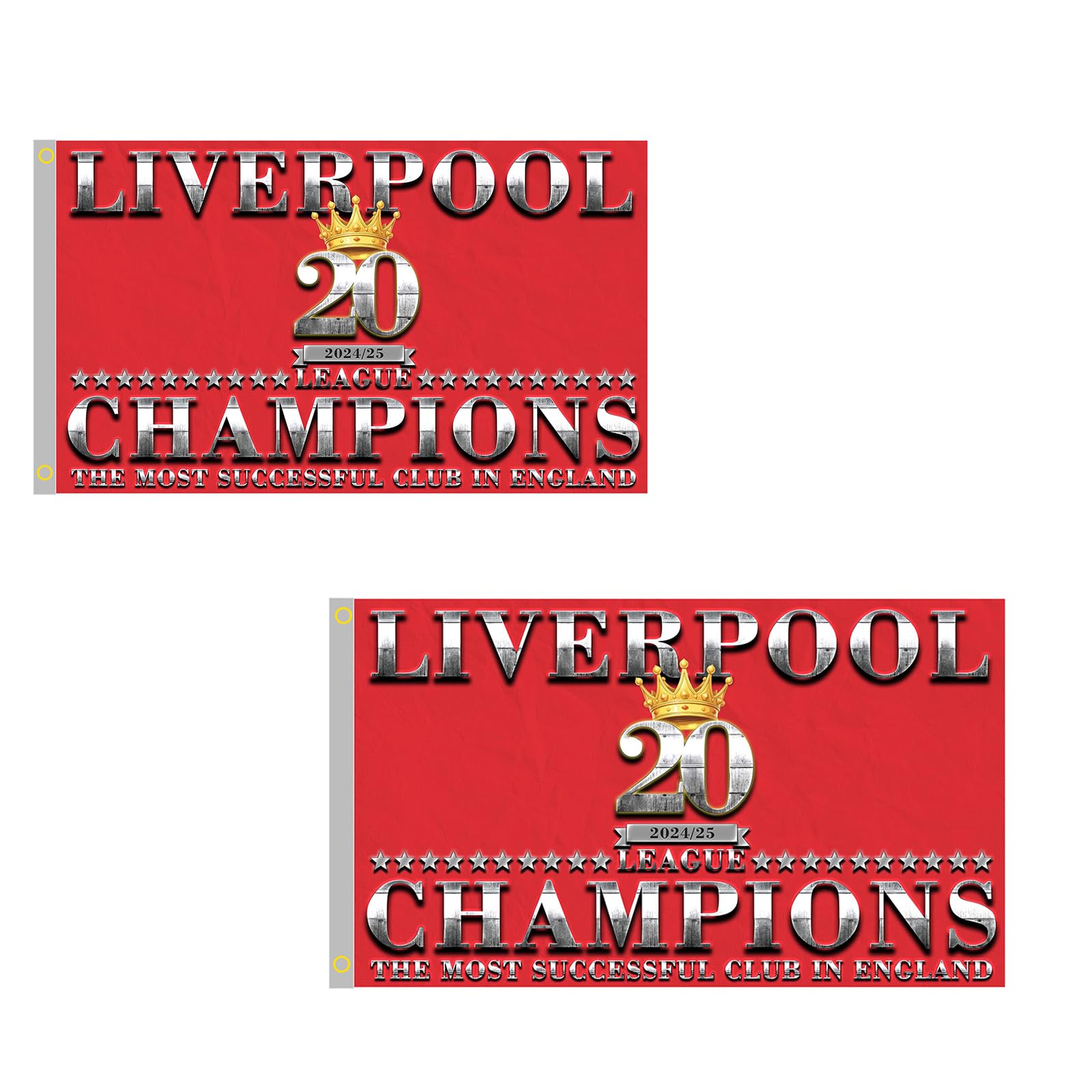 2Pack Liverpool 2025 Champions Flag, Liverpool 2025 Champions decorations, 3FT x 5FT (style 3) โ image 1