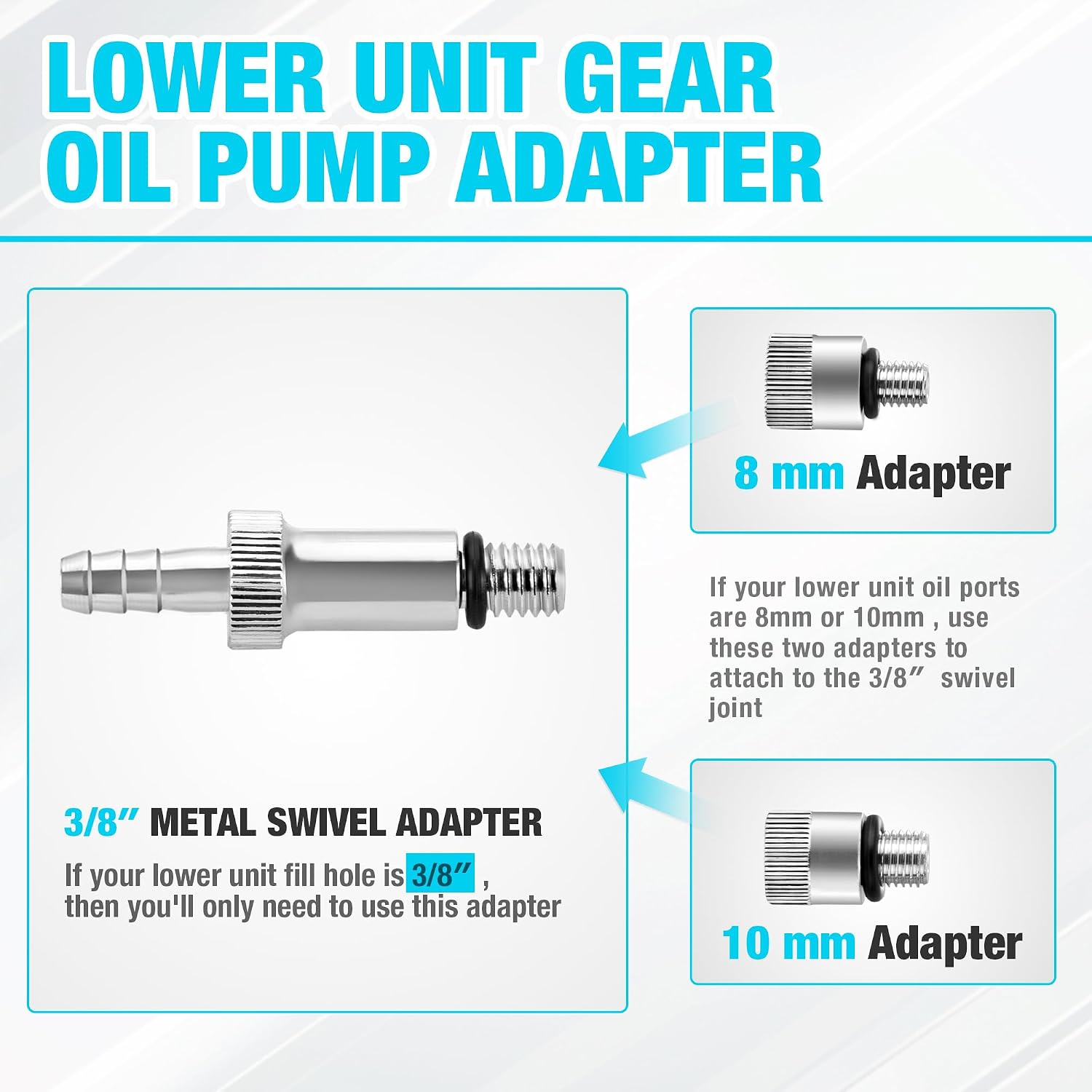 DURATECH Lower Unit Gear Oil Pump for Standard Quart Bottles, Transmission Differential Fluid Pump, Fluid Transfer Pump Automotive, Oil Hand Pump for Most Outboard Motors, Cars, Motorcycles, and More