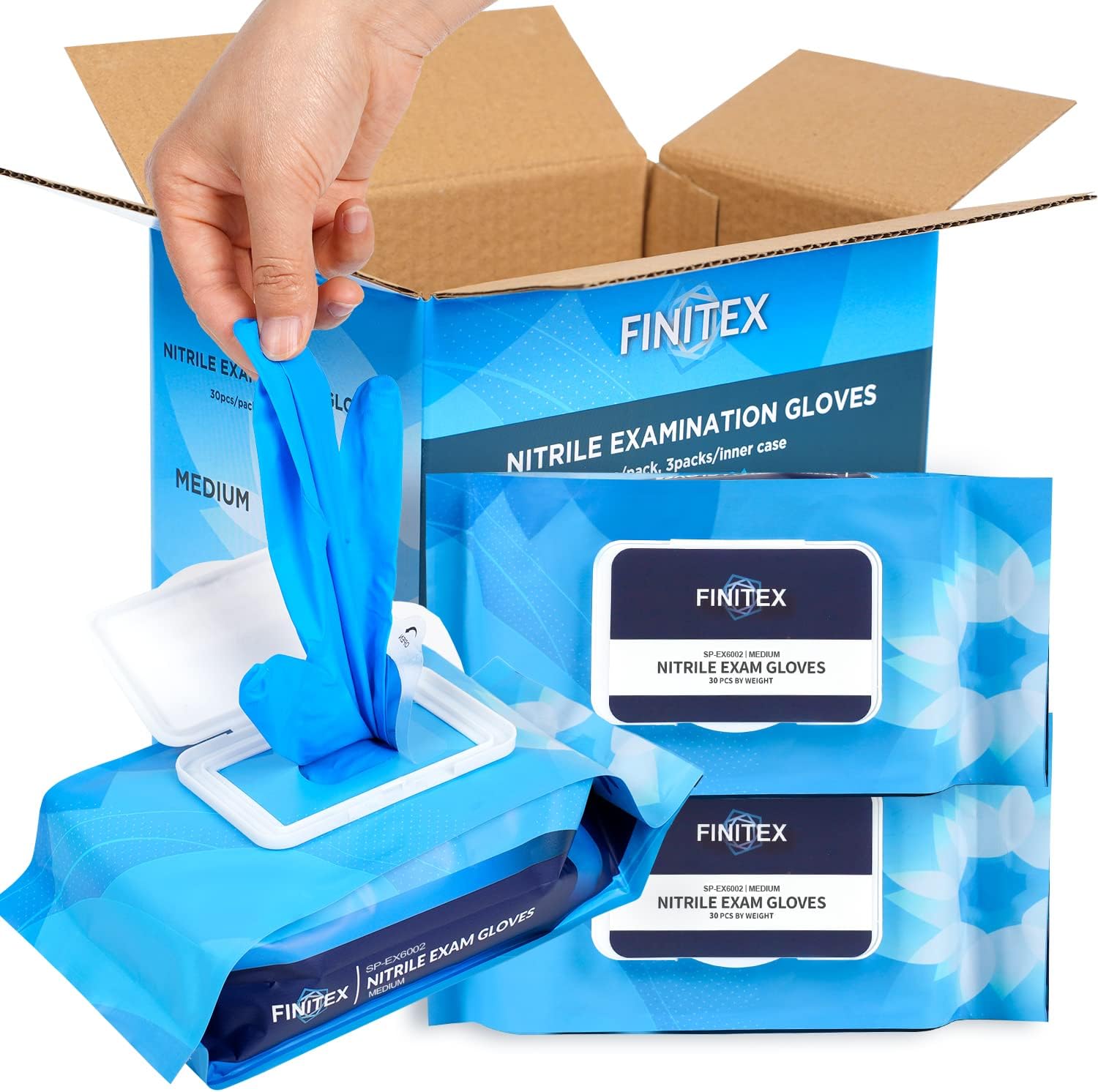 100 Large 5mil Nitrile Gloves - Disposable, Latex & Powder Free, Boxed For Protection