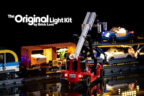 Miniatura 7 de Brick Loot Kit de luz LED de lujo personalizado para tu tren de carga Lego City 60336