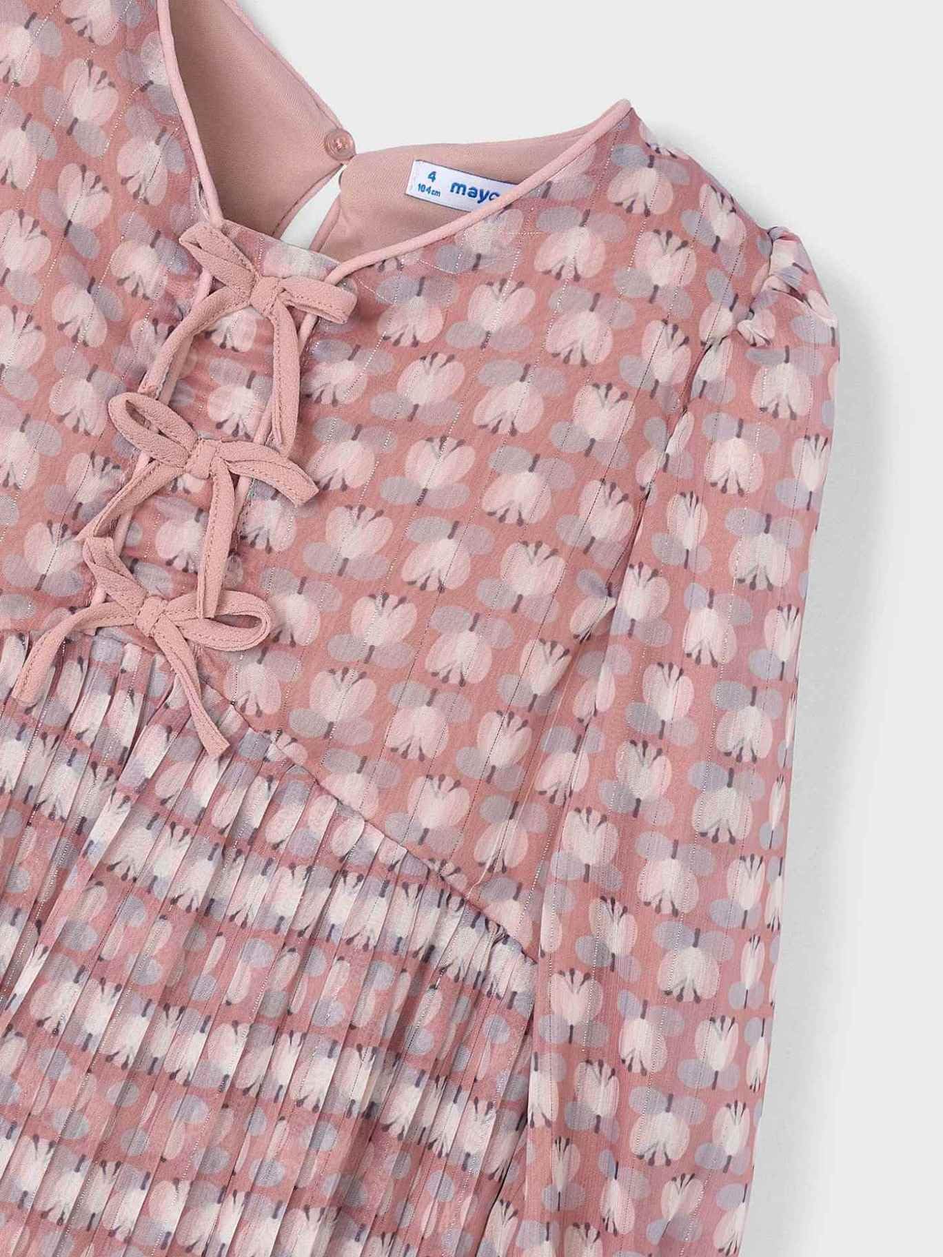 Mayoral Vestido Plisado Estampado para niña Maquillaje