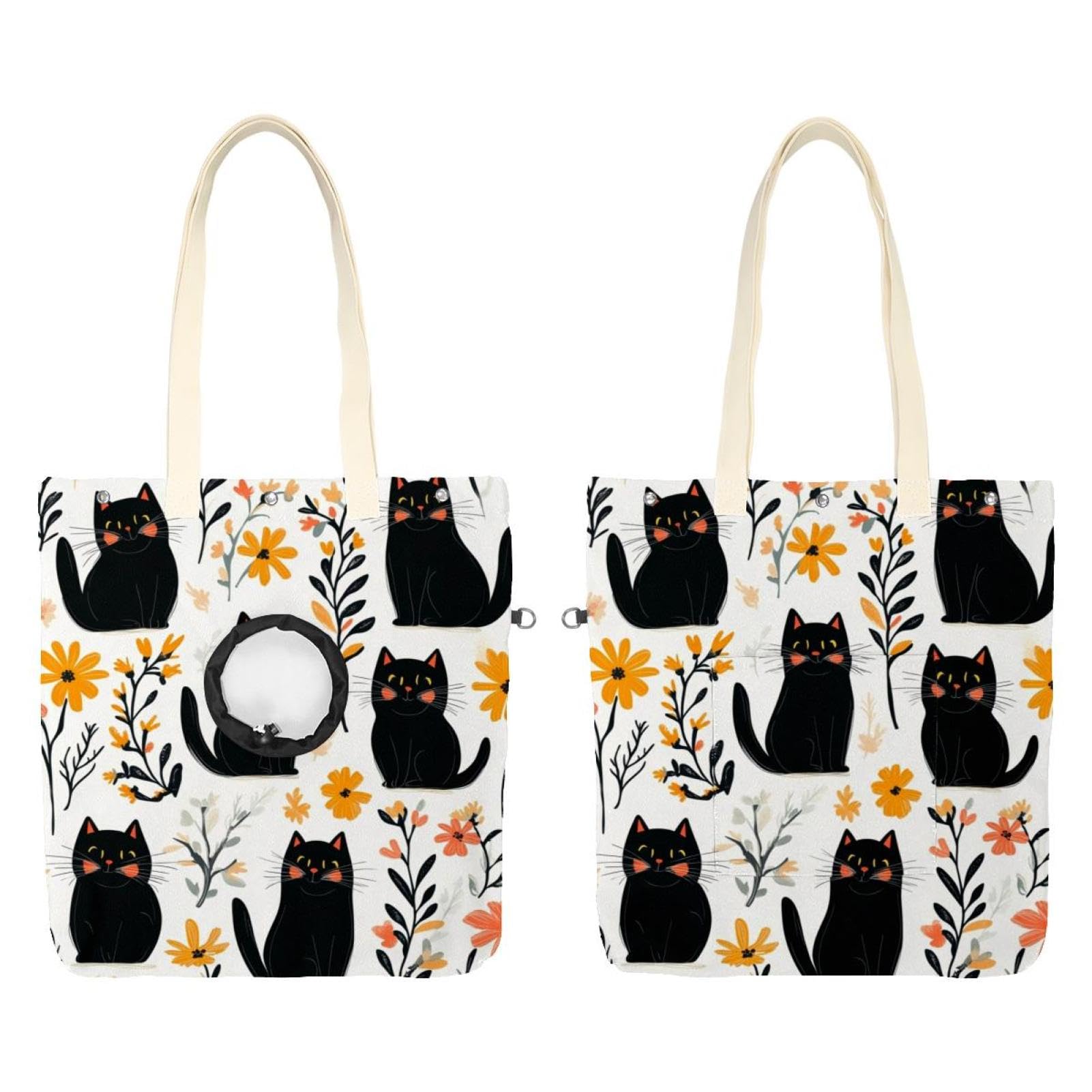 Bolsa para mascotas con diseño de flores y sistema de afloramiento para pasear seguros