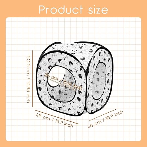 Miniatura 2 de Andiker Tienda de campaña para gatos, 3 agujeros, seguro y fuerte, túnel plegable fácil de transportar para gatos de interior, gatitos que se