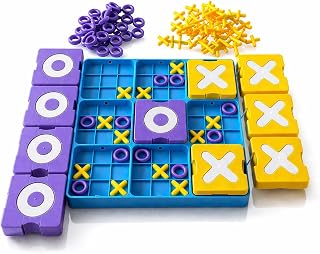Ultimate Tic Tac Toe Board Game for Kids 8+ & Adults | 3D Strategy Brain Game for Family Fun, Educational Thinking Toy | I... Price In India