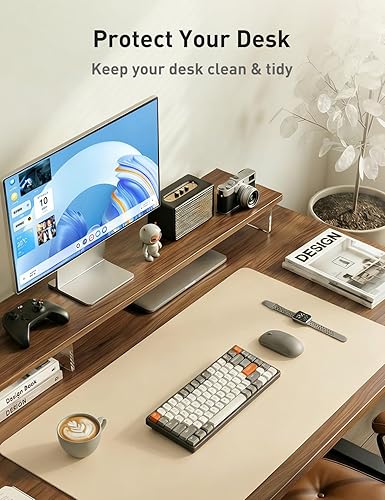 Miniatura 290 de Aothia Tapete protector de escritorio, alfombrilla para mouse, antideslizante, impermeable, de piel sintética, secante de escritorio, para Verde