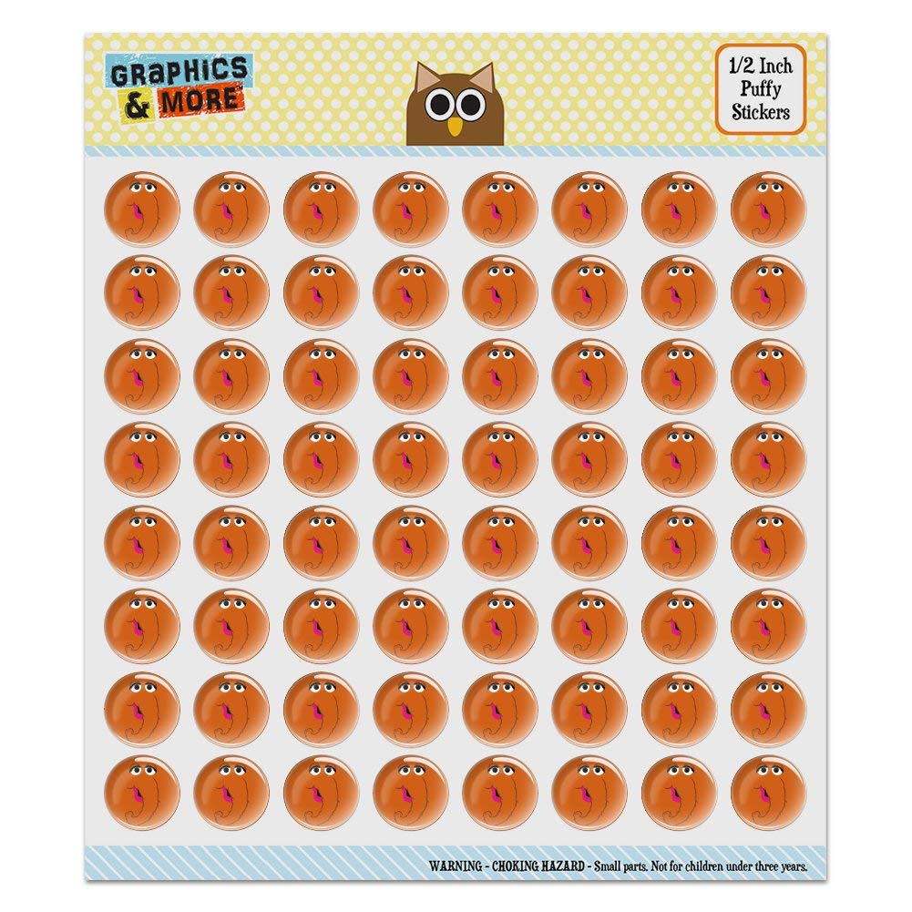 Sesame Street Snuffleupagus Face Puffy Bubble Dome Scrapbooking Crafting Sticker Set