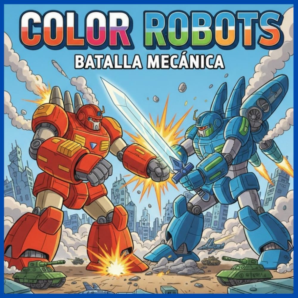 COLOR ROBOTS: Robots Coloring Book for Children aged 3-6