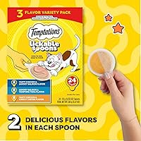 Vista 3 de Temptations Cucharadas para lamer para gatos adultos, comida húmeda, 24 cucharadas, paquete variado