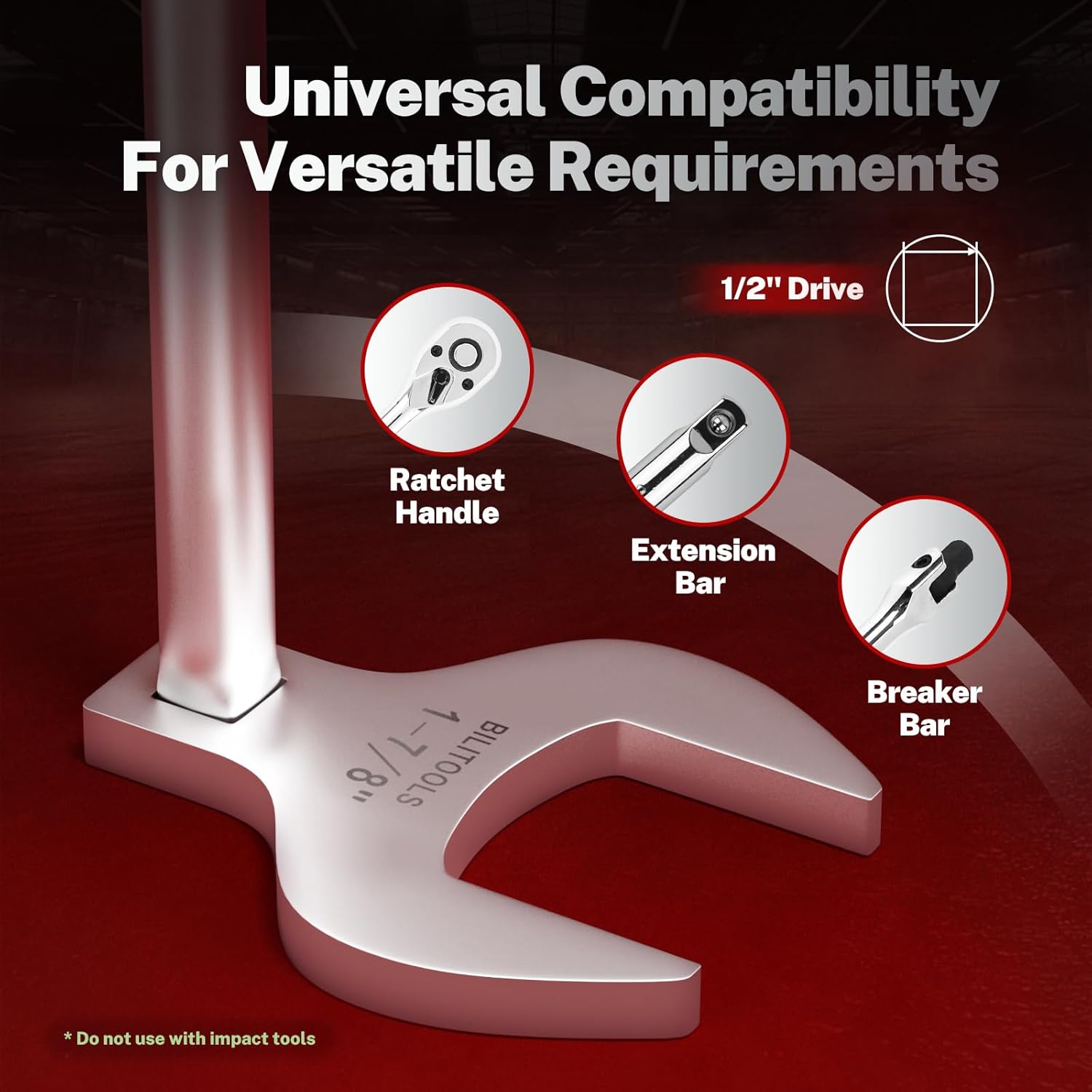 BILITOOLS Jumbo Crows Foot Wrench Set,