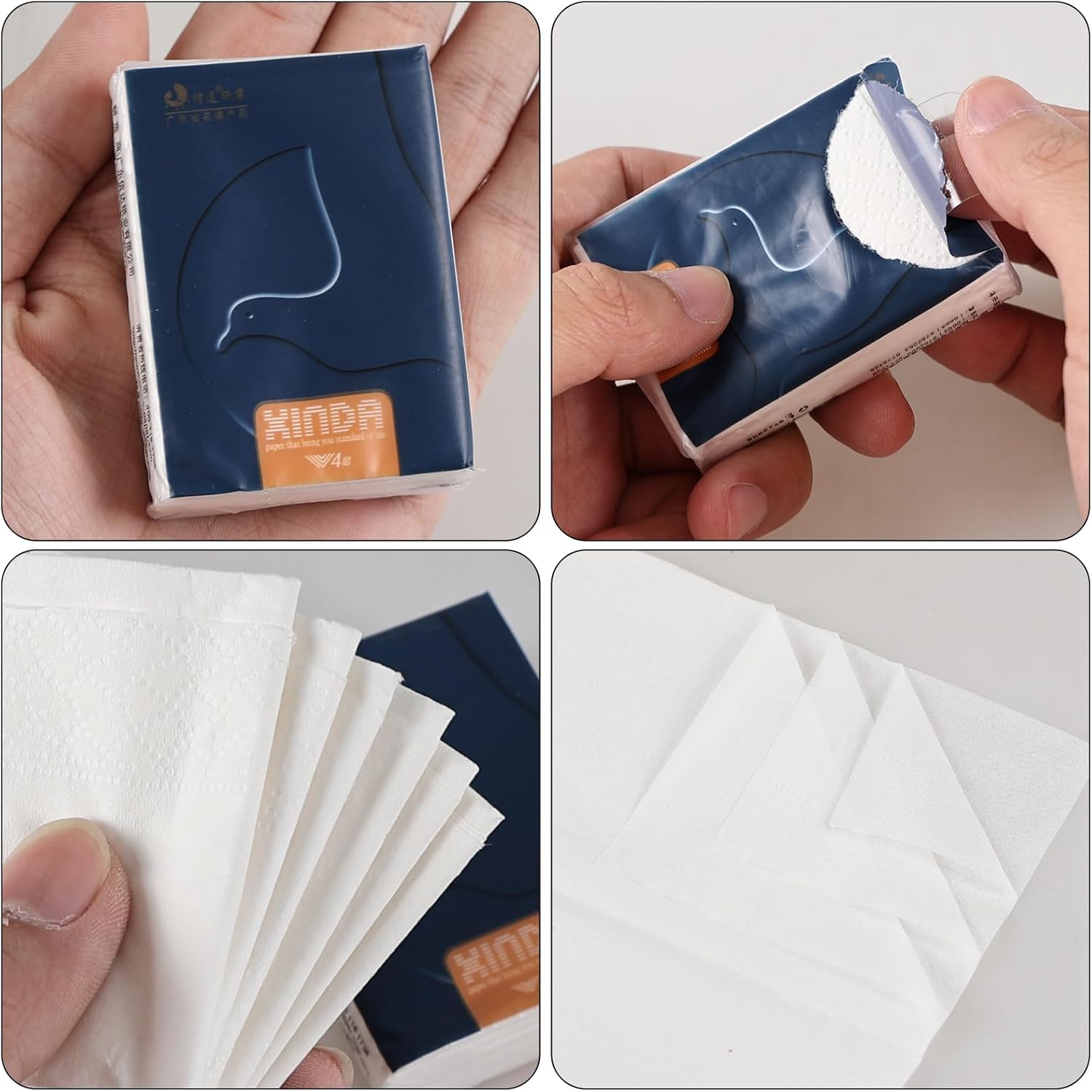 Travel Size Facial Tissues Pack of 480, Bulk Pocket Tissue Packs