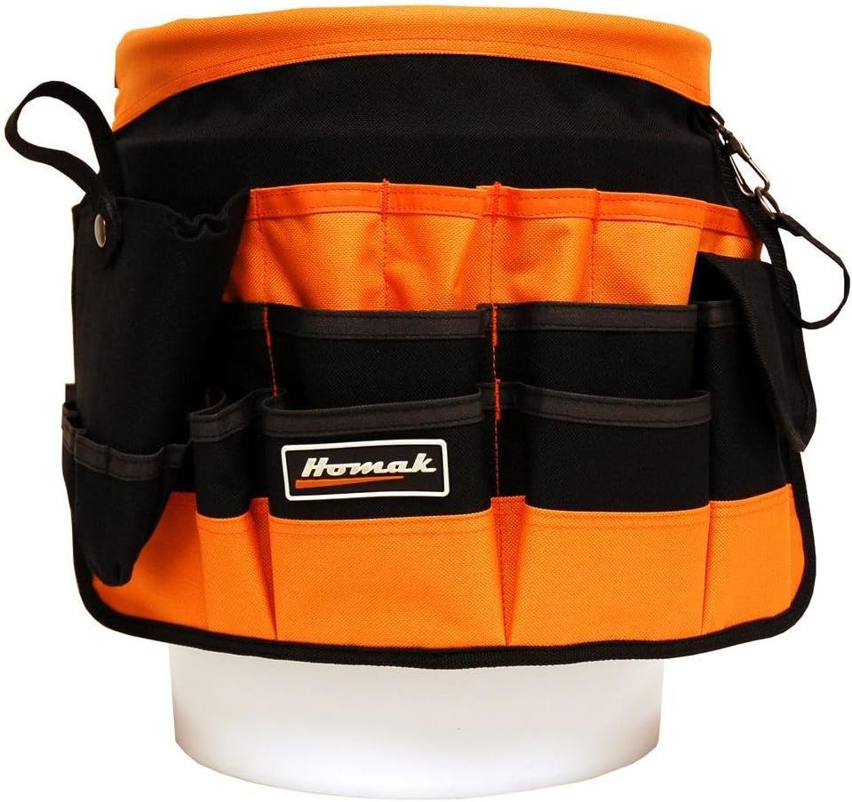 Homak TB00102038 10-Inch Bucket Bag with 38 Pockets