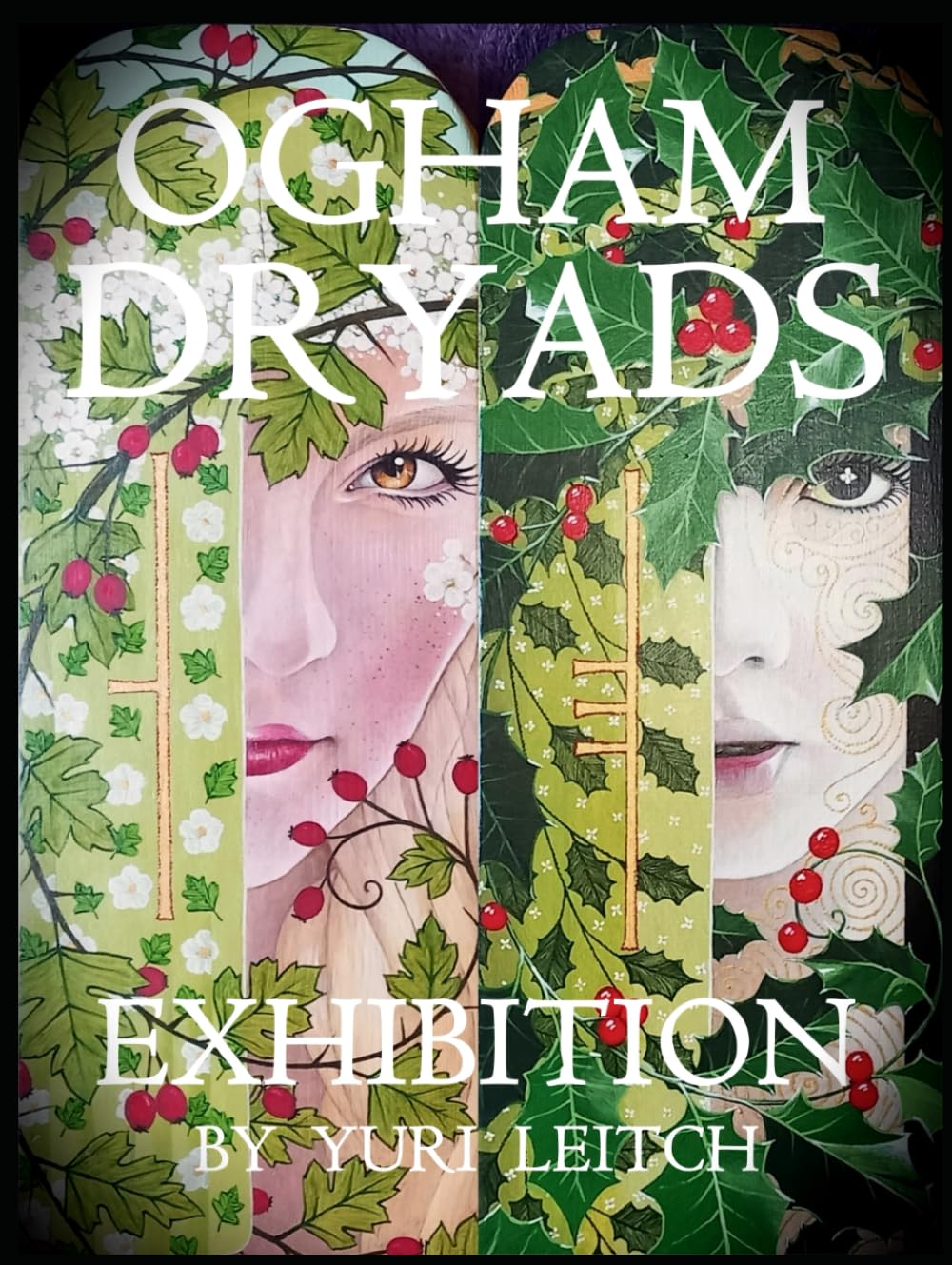 Ogham Dryads Exhibition : Affiche d'art celtique et mythologique pour décoration murale de salon