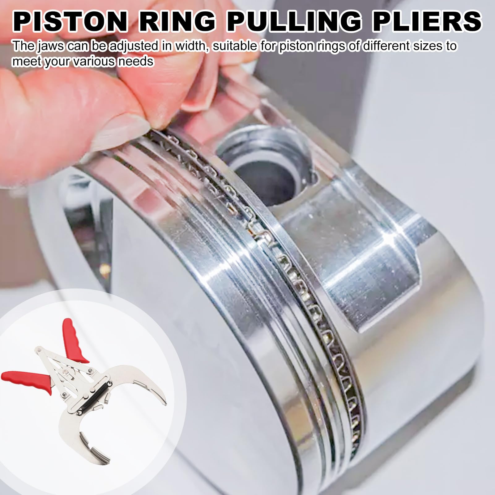 Pince Segments Piston Moteur Pince à Segment De Piston-Pince à Compresseur à Segment De Piston Automatique Pour Voiture NPTERBL Pince Compression Segments 62-145 Mm