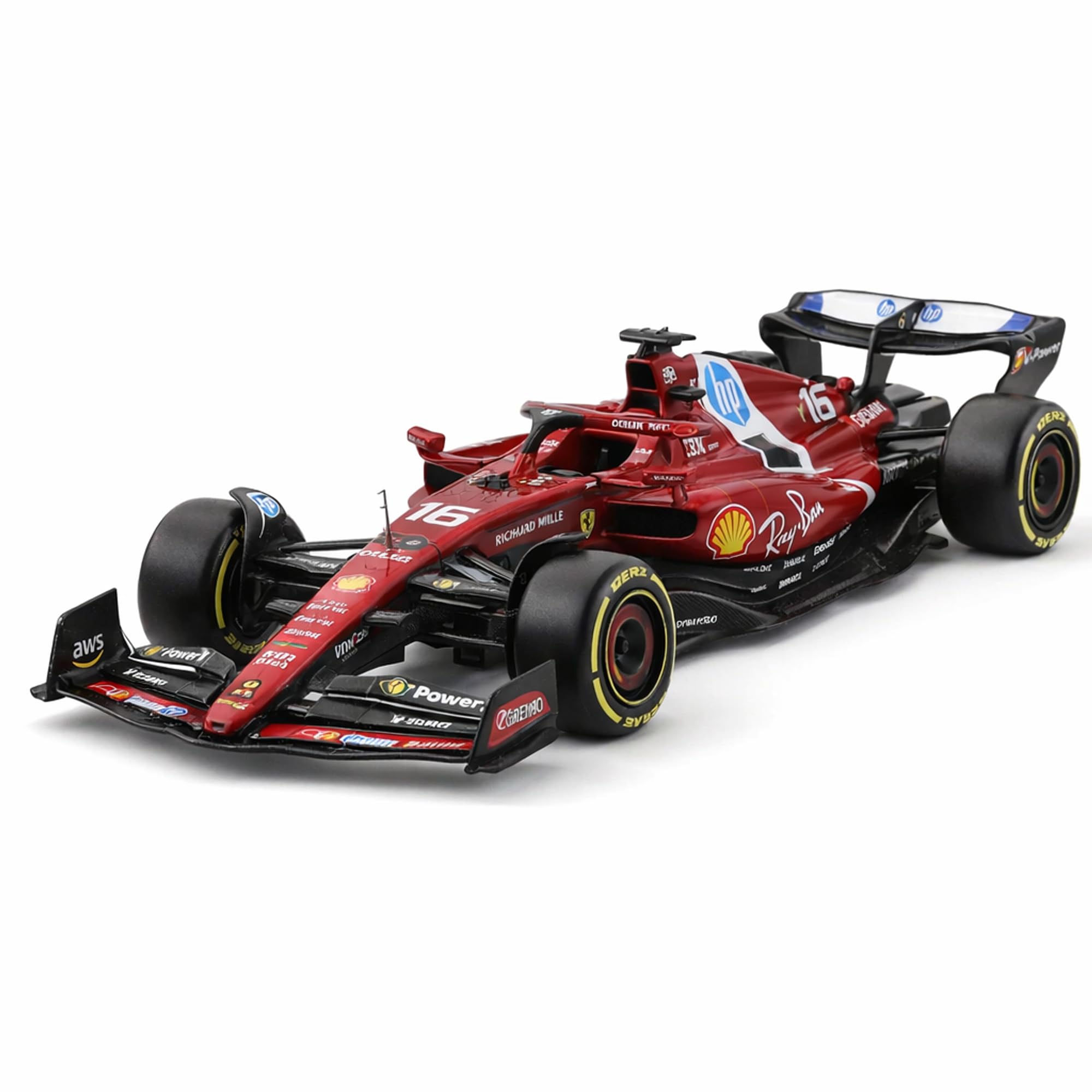 Wizplex Bburago Scuderia Ferrari SF-25 1:43 Scale Officially Licensed Die Cast Metal Formula 1 Car — No. 16 Collectible Model, Display Showpiece for Kids 3+ & Motorsport Fans-image-38