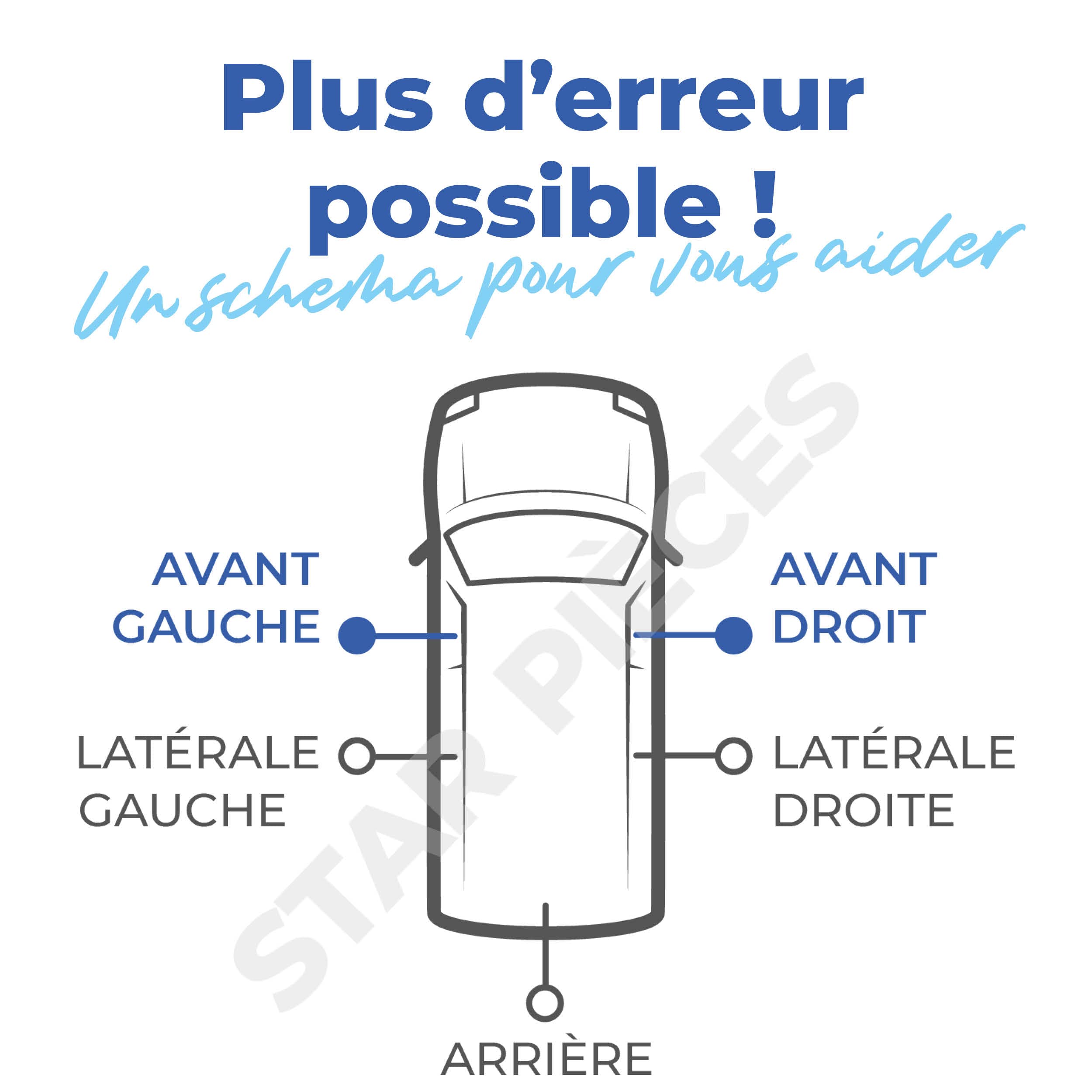 STARKIT PERFORMANCE Arret de porte compatible pour Master 3 et Movano B (à partir de 2010) Tirant de porte AVANT | gauche ou droit | 804304453R, 4419745, 93197842