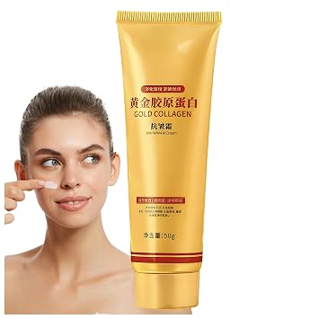 Collagen Face Cream with Gold Intense Anti-Aging Hydration, Skin Tightening & Wrinkle Care Advanced Moisturizer for Glowing, Firm & Rejuvenated Skin Deep Nourishing Formula 50ml
