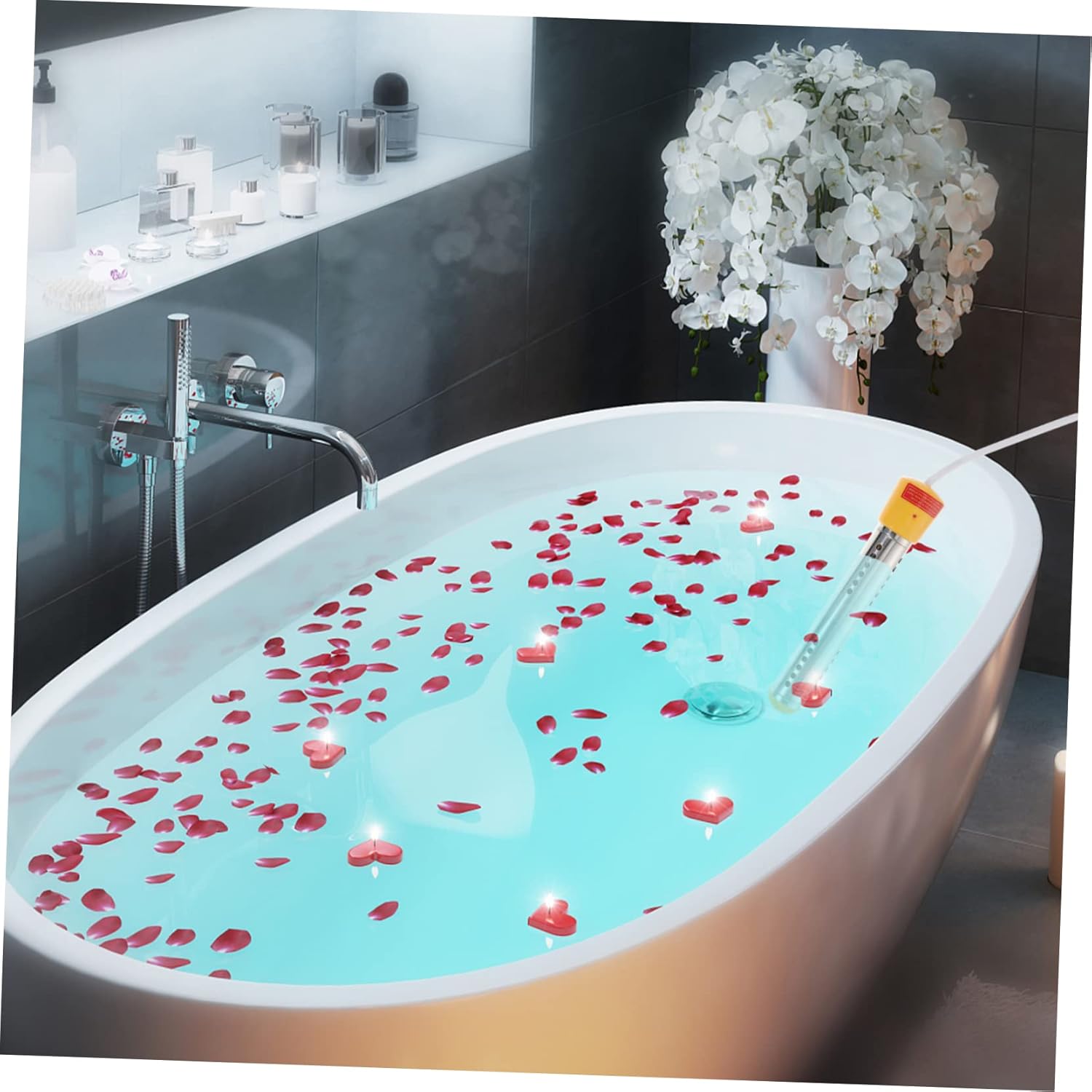 1500w Pool Water Heater Electric Heater for Swimming Pool Portable Immersion In-ground Digital LCD Thermometer