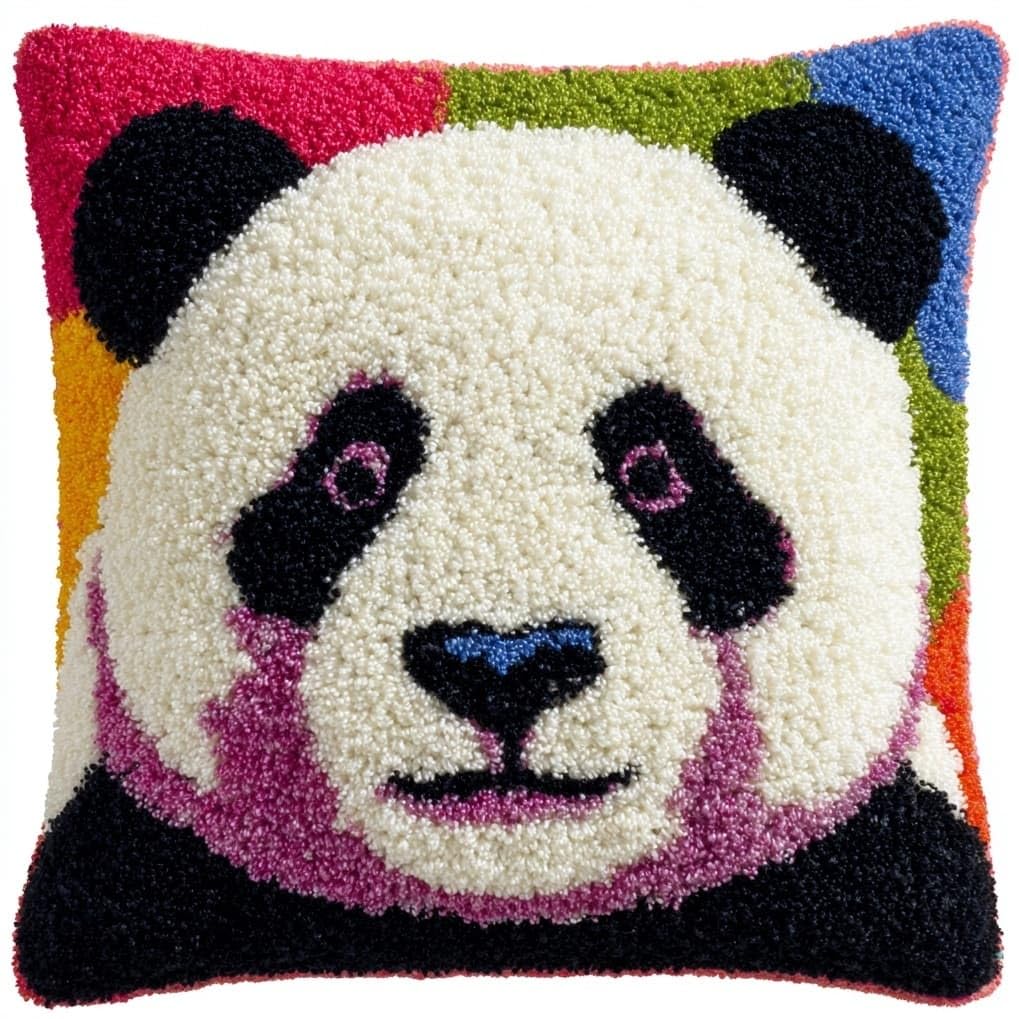 AxiangziK Latch Hook Cushion Kit for Adults & Beginners,Cute Panda