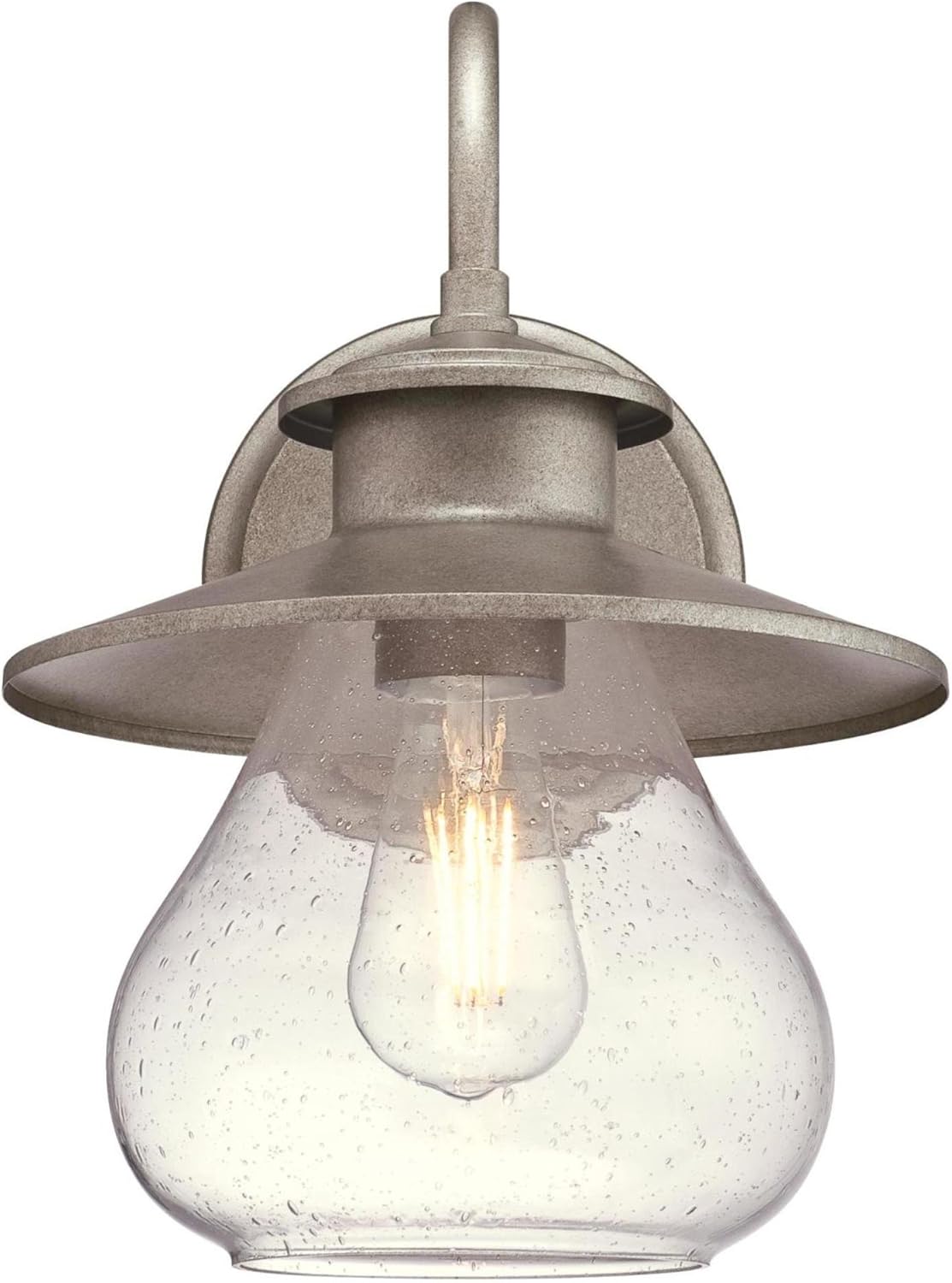 Grеаtеѕt Prоduсt Westinghouse Lighting 6361200 Delmont One-Light, Weathered Steel Finish with Clear Seeded Glass Outdoor Wall Fixture