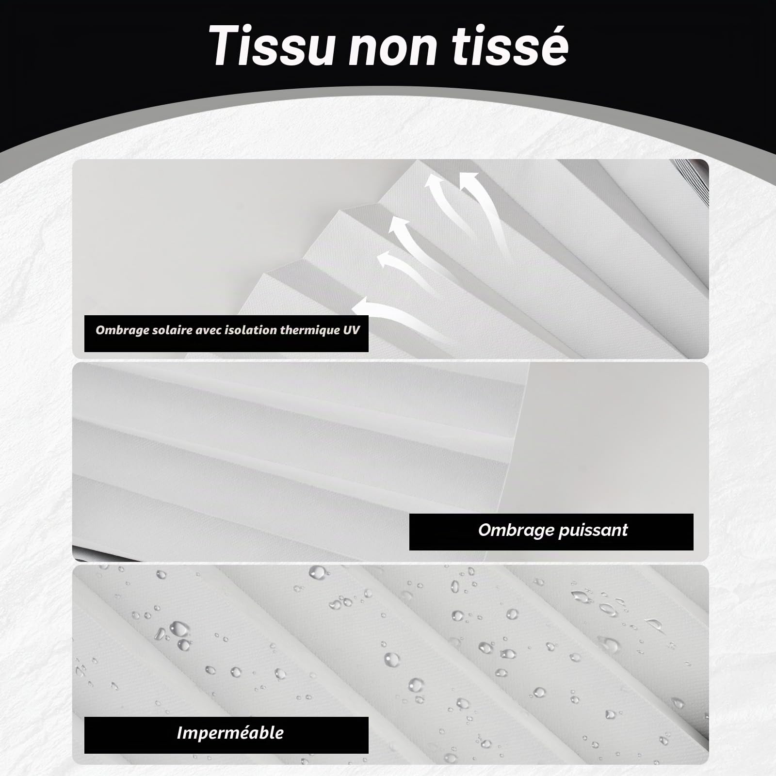 4 Store occultant Autocollant pour fenêtre, Stores occultants temporaires pour fenêtres sans perçage, Stores à Coller sur Les Rideaux, la Chambre et la Salle de Bain (Blanc, 90W x 180H cm)