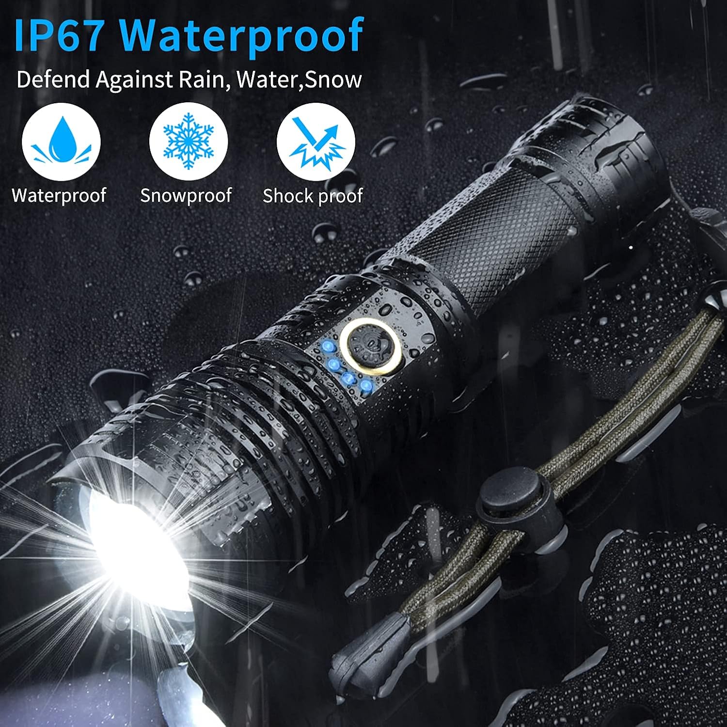 Rechargeable Flashlights Flashlight Waterproof Emergency Image