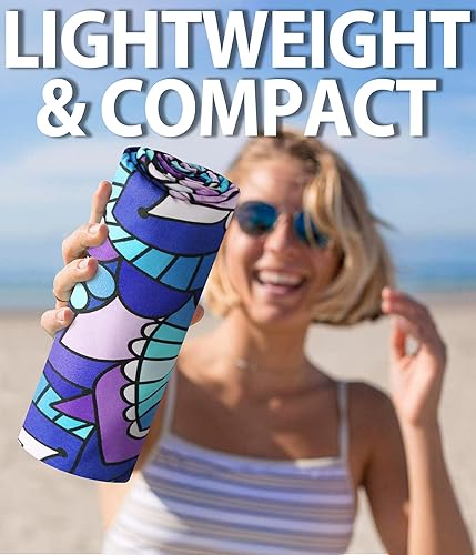 Miniatura 5 de Toalla de playa de microfibra sin arena, de secado rápido, ligera, de gran tamaño, accesorios de toalla grande, viajes, natación, piscina, yoga,