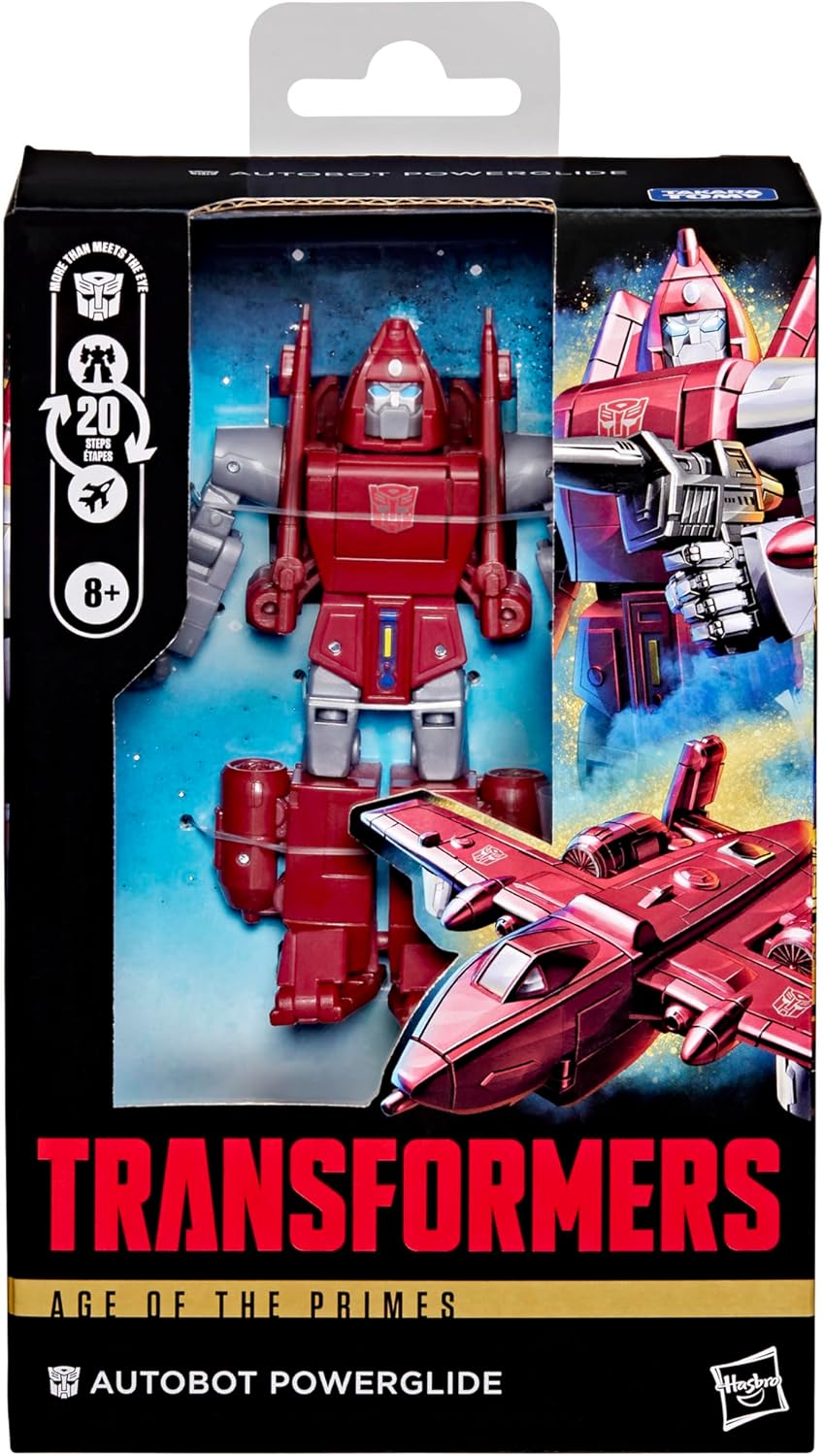 Transformers Age of The Primes Autobot Powerglide, Deluxe Class 4.5-inch Converting Action Figure, Robot Toys for Ages 8+