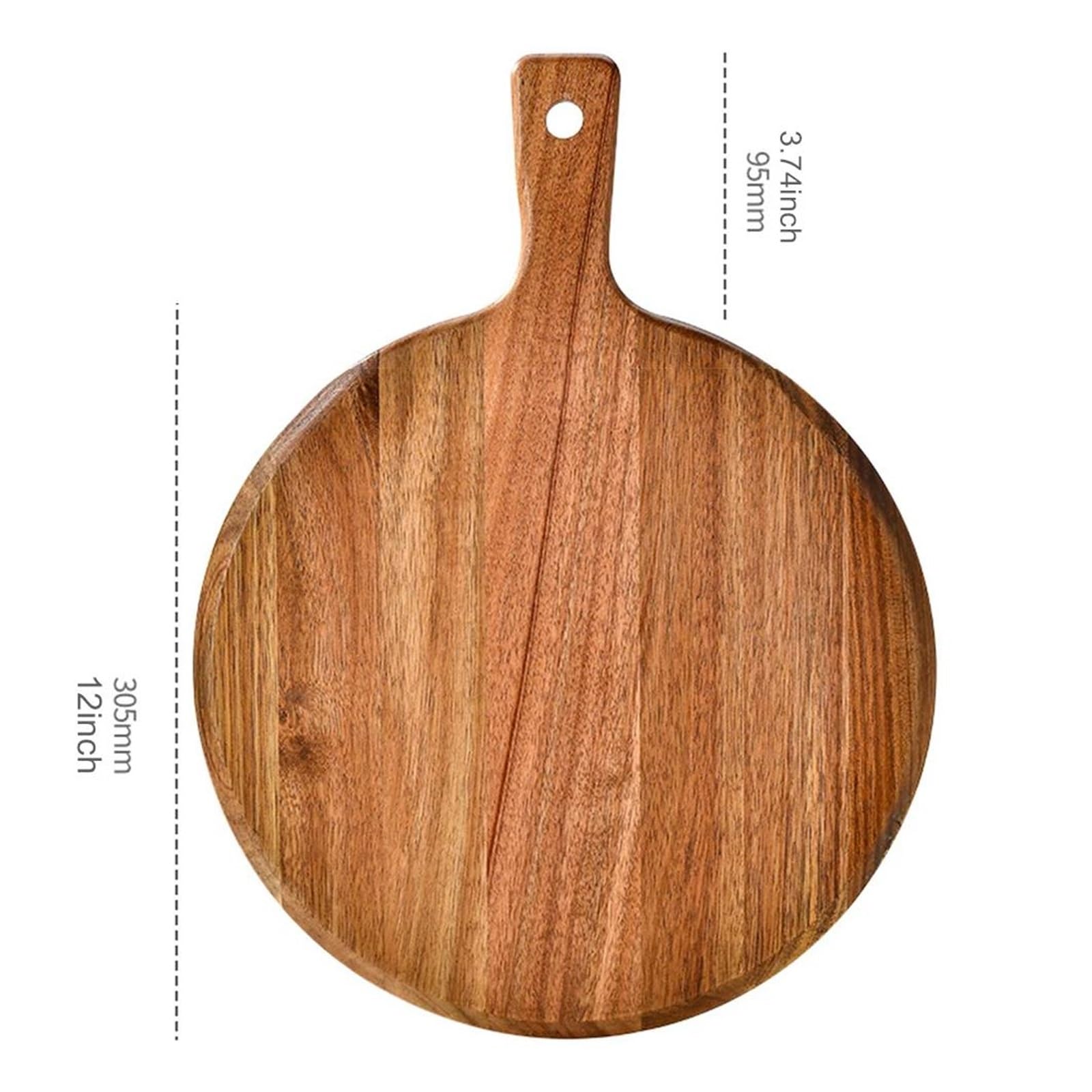 Tagliere da cucina in legno Tagliere per pizza in legno, teglia rotonda per pizza, pietra per pizza, tagliere, vassoio, utensili per la cottura di torte e altri utensili.