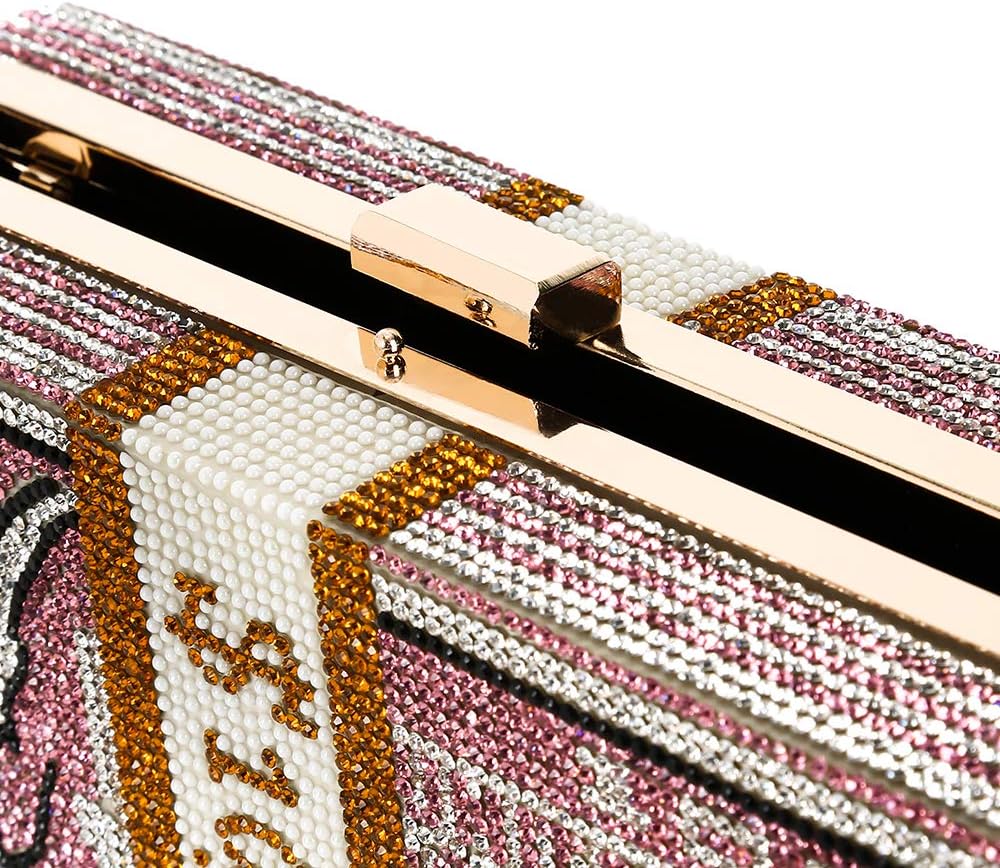 Classic Dollar Style Evening Bags With Diamond Shoulder Bag Wallet Clutch - Image 8