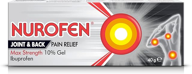 Nurofen Joint & Back Pain Relief Max Strength 10% Gel Ibuprofen, 40g