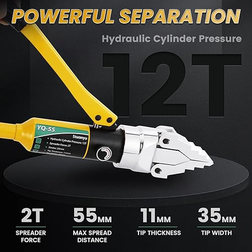 Miniatura 2 de Huanyu Esparcidor de brida hidráulica integral 12T Separador de brida hidráulica portátil Divisor de brida manual Alicates de acero de aleación