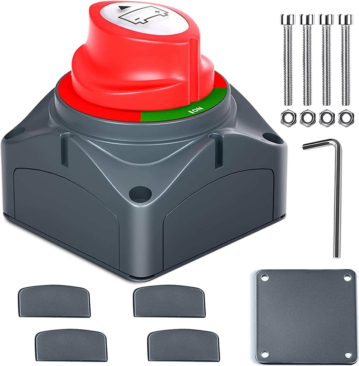 Battery Disconnect Switch Master,12V-48V Waterproof Battery Shut Off Switch,Heavy Duty Battery Isolator Switch,275Amps High Current for Car Marine Boat RV Vehicles(On/Off)