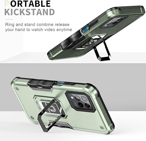 Miniatura 2 de EUXERY Funda compatible con T-Mobile Revvl 6 PRO 5G, paquete de 2 protectores de pantalla HD, grado militar, funda protectora resistente a prueba de