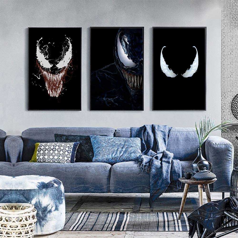 Poster Toile Venom X Carnage - 30x45 Cm Style Pop Art Sans Cadre - Déco Murale Chambre Salon Cinéma