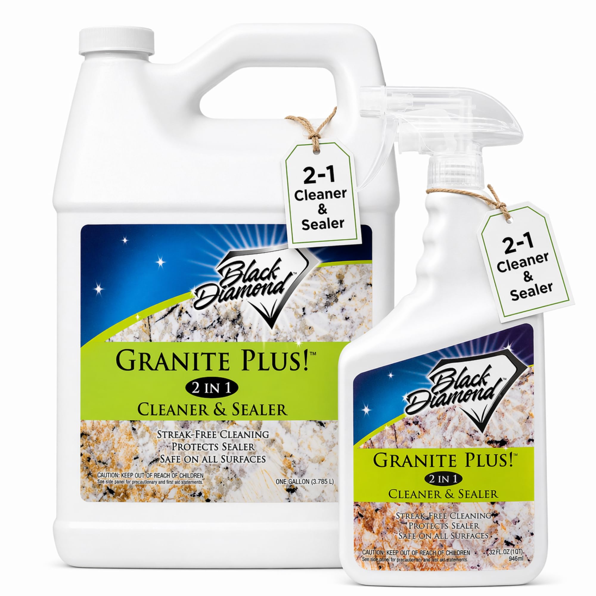 Granite Plus 2-in-1 Cleaner &amp; Sealer for Granite &amp; Quartz Counters, 1QT-1G
