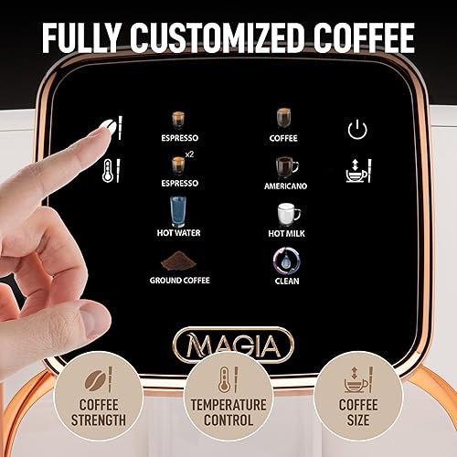 Miniatura 3 de Zulay Kitchen Magia Clasica - Máquina de café espresso totalmente automática con molinillo - Cafetera con pantalla táctil con operación de un solo