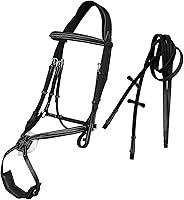 Vista 7 de Exion Designer - Figura 8 de brida inglesa para caballos Cabeza monocrocada ancha anatómica Banda nasal ajustable con almohadilla de mandíbula