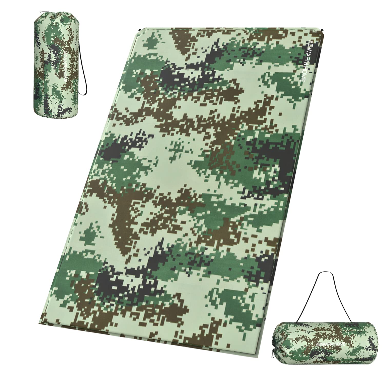 ACWARM HOME Sleeping Mattress Pad for Camping Double Size Camouflage
