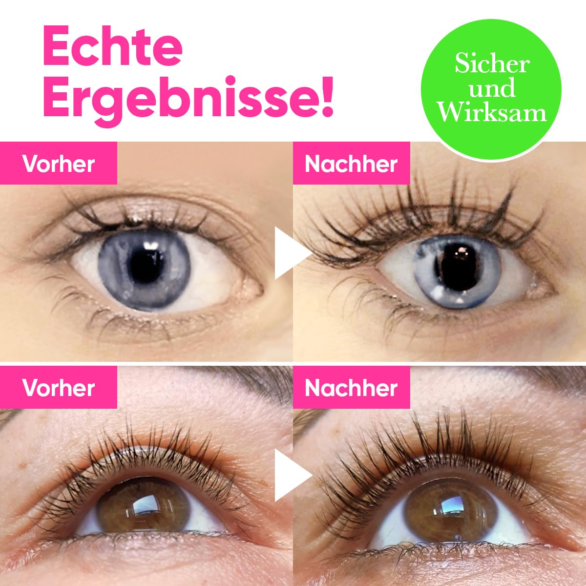 Ame Pure LUXE LASH Wimpernserum – Wimpern Serum für Wachstum und Dichte – Wimpernwachstum Booster für beeindruckend volle lange Wimpern - Sagen Sie dünnen Wimpern Lebewoh - 3ml