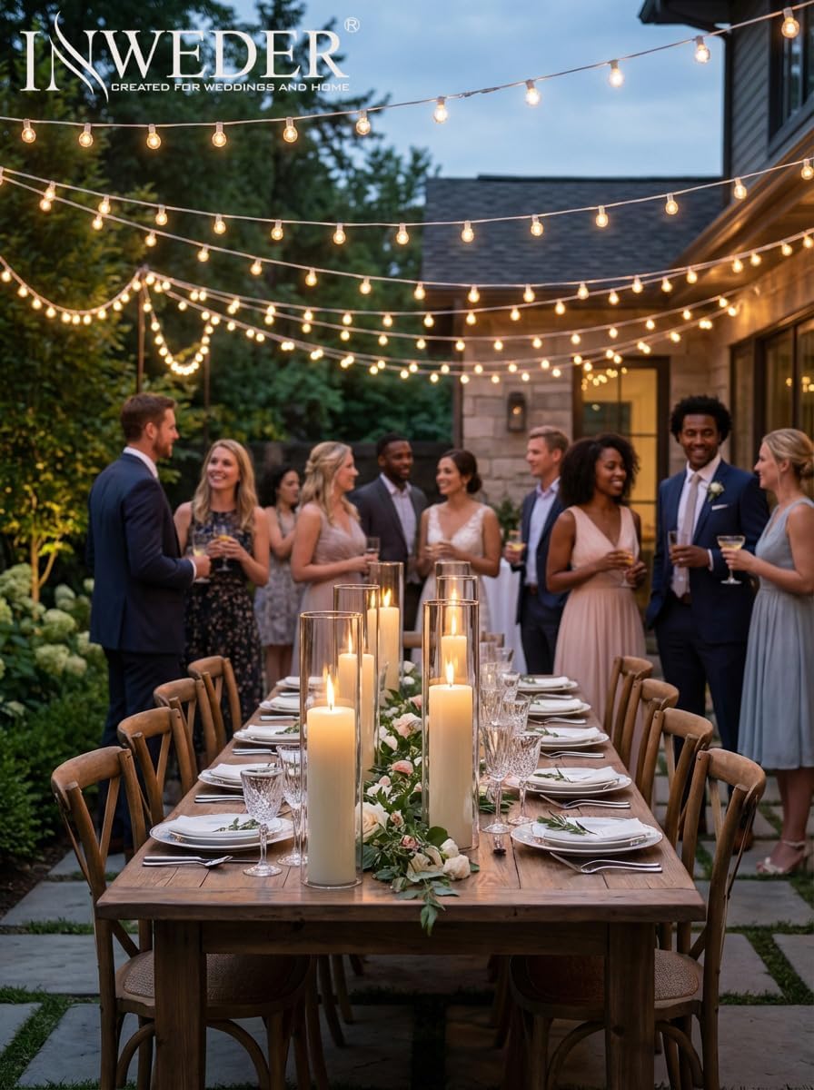 Hurricane Glass Candle Holders: 2.5" W x 12" H Open Ended Clear Cylinder Candle Cover Tall Bottomless Chimney Sleeve Bulk for Pillar & Taper Candles for Wedding Party Christmas Set of 6 - Image 2