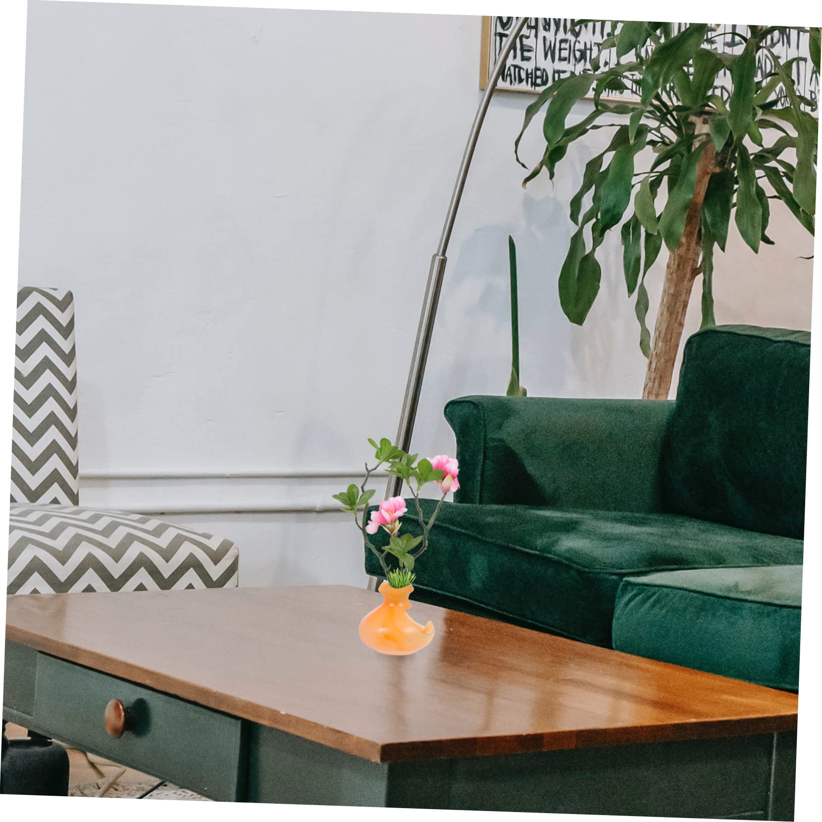 HOMOCONO 1pc Decorative Flowers Japanese Decoration Japanese Decor Floral Decor Artificial Plant Decorations Ornament DIY Sushi Tray Artificial Bouquet with Vase Resin