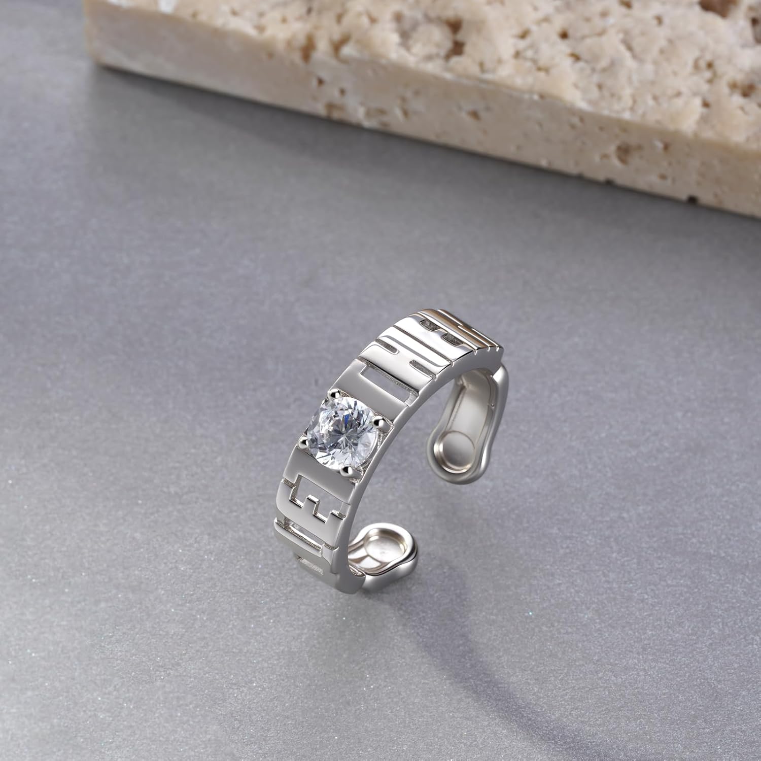 Let Them Open Ring 925 Sterling Silver Inspirational Adjustable Rings Let Them Jewelry Gifts for Women - Image 2