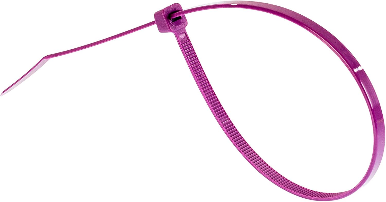Gocableties Heavy Duty Long Purple Cable Ties, 370mm x 4.8mm, Pack of 100, Premium Nylon Zip Ties, Plastic Tie Wraps - Image 3